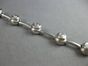 .90CT DIAMOND 14K WHITE GOLD ROUND ETOILE BEZEL BY THE YARD LOVE TENNIS BRACELET