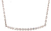 ESTATE .54CT DIAMOND 18KT YELLOW GOLD 3D CLASSIC ROUND SHARED PRONG BAR NECKLACE