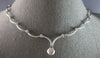 .37CT DIAMOND 14KT WHITE GOLD MATTE & SHINY ETOILE SEMI ETERNITY LOVE NECKLACE
