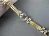 ESTATE WIDE 14KT WHITE & YELLOW GOLD TOGGLE DESIGN BRACELET 7" INCHES #22705