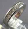 .80CT DIAMOND 14KT WHITE GOLD ROUND & BAGUETTE CHANNEL WEDDING ANNIVERSARY RING