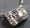 .51CT DIAMOND 18KT WHITE GOLD 3D ROUND & BAGUETTE SQUARE INVISIBLE LOVE NECKLACE