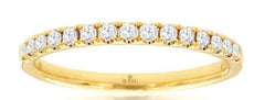 .28CT DIAMOND 14KT YELLOW GOLD 3D ROUND SEMI ETERNITY WEDDING ANNIVERSARY RING