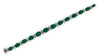 ESTATE LARGE 21.21CT DIAMOND & AAA EMERALD PLATINUM OVAL & ROUND TENNIS BRACELET