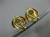 ESTATE LARGE .80CT DIAMOND 18K WHITE & YELLOW GOLD BUTTON CLIP ON EARRINGS 24914