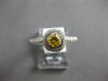 .53CT WHITE & FANCY YELLOW DIAMOND 18KT WHITE GOLD 3D FILIGREE ENGAGEMENT RING