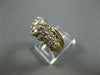 1.40CT DIAMOND 14KT 2 TONE GOLD 3D ROUND AND BAGUETTE MULTI ROW CRISS CROSS RING