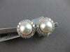 EXTRA LARGE 1.2CT DIAMOND & SOUTH SEA PEARL 18K WHITE & 14K YELLOW GOLD EARRINGS