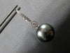 .37CT DIAMOND & AAA TAHITIAN PEARL 18KT WHITE GOLD 3D SOLITAIRE HANGING EARRINGS