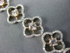 WIDE GIA 4.16CT WHITE & PINK DIAMOND 18KT WHITE & ROSE GOLD 3D TENNIS BRACELET