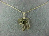 ESTATE 14KT YELLOW GOLD 3D OPEN CHAI CLASSIC LIFE PENDANT #9091