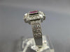 .79CT DIAMOND & AAA PINK SAPPHIRE 18KT WHITE GOLD 3D PRINCESS & ROUND CROSS RING