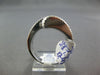 ESTATE LARGE 3.50CT DIAMOND 14KT WHITE GOLD ROUND & BAGUETTE MULTI ROW FUN RING