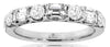 Estate 1.50Ct Diamond 14Kt White Gold Classic Round & Baguette Wedding Anniversary Ring