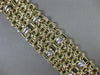 WIDE & LONG .40CT DIAMOND 14KT 2 TONE GOLD HANDCRAFTED MULTI ROW TENNIS BRACELET