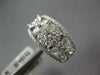 LARGE 1.48CT DIAMOND 18KT WHITE GOLD FLOWER BUTTERFLY FILIGREE ANNIVERSARY RING