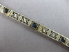 ANTIQUE ART DECO 1.8CT AAA SAPPHIRE 14KT WHITE GOLD 3D FILIGREE BRACELET #27754