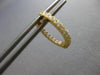 ESTATE .46CT DIAMOND 18K YELLOW GOLD 3D CLASSIC OVAL HUGGIE FUN HANGING EARRINGS