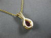 .86CT DIAMOND & AAA PINK SAPPHIRE 14KT YELLOW GOLD 3D PEAR SHAPE & ROUND PENDANT