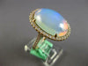 LARGE 8.24CT DIAMOND & AAA AUSTRALIAN OPAL 14KT YELLOW GOLD OVAL ENGAGEMENT RING