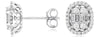 .53CT DIAMOND 14K WHITE GOLD 3D ROUND & BAGUETTE CLUSTER OVAL HALO STUD EARRINGS