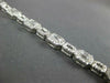 4.54CT DIAMOND 18K WHITE GOLD ROUND & EMERALD CUT SQUARE OCTAGON TENNIS BRACELET