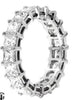 5.5CT DIAMOND PLATINUM PRINCESS SHARED PRONG INVISIBLE ETERNITY ANNIVERSARY RING