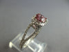 1.85CT DIAMOND & AAA PINK TOURMALINE 14KT WHITE GOLD SQUARE HALO ENGAGEMENT RING