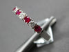 .60CT DIAMOND & AAA RUBY 18KT WHITE GOLD 3D 2.5mm SEMI ETERNITY ANNIVERSARY RING