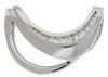 .40CT DIAMOND 14KT WHITE GOLD DOUBLE WAVE GRADUATING JOURNEY SLIDER FUN PENDANT