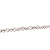 ESTATE .55CT DIAMOND 18KT WHITE GOLD 3D CLASSIC MULTI FLOWER FUN TENNIS BRACELET