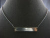ESTATE LARGE 14KT WHITE GOLD 3D CLASSIC ENGRAVABLE BAR LOVE NECKLACE