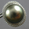 EXTRA LARGE 1.15CT DIAMOND & AAA TAHITIAN PEARL 18KT WHITE GOLD CLIP ON EARRINGS