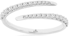 .40CT DIAMOND 14KT WHITE GOLD 3D ROUND GRADUATING JOURNEY CRISS CROSS FUN RING