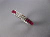 .96CT DIAMOND & AAA RUBY 14K WHITE GOLD ROUND & PRINCESS ANNIVERSARY RING #27357