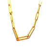 ESTATE .63CT DIAMOND 18KT YELLOW GOLD 3D CLASSIC OVAL LINK FUN NECKLACE