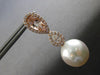 2.94CT WHITE & CANARY DIAMOND AAA MORGANITE & AAA PEARL 18KT ROSE GOLD EARRINGS