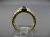 ESTATE .52CT AAA SAPPHIRE 14K WHITE & YELLOW GOLD SOLITAIRE OVAL MENS GYPSY RING