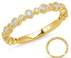 .31CT DIAMOND 14KT YELLOW GOLD 3D ROUND BEZEL 3/4TH ETERNITY ANNIVERSARY RING
