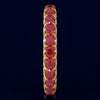 2.99CT AAA RUBY 14KT YELLOW GOLD 3D CLASSIC SHARED PRONG ETERNITY FUN LOVE RING