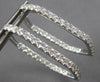 ESTATE LARGE 1.95CT DIAMOND 14KT WHITE GOLD 3D INSIDE OUT HEXAGON HOOP HANGING EARRINGS