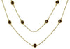 ESTATE LONG 6.9CT AAA SMOKY TOPAZ 14KT YELLOW GOLD 3D BY THE YARD FUN NECKLACE