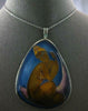 EXTRA LARGE MULTI COLOR ENAMEL STERLING SILVER LADY'S FIGURE FUN PENDANT #27623