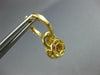 1.40CT DIAMOND & AAA RUBY 18KT YELLOW GOLD CLUSTER FLOWER HALO HANGING EARRINGS