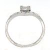 .24CT DIAMOND 18K WHITE GOLD ROUND & BAGUETTE CLUSTER SQUARE ETOILE V SHAPE RING