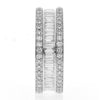 WIDE 3.01CT DIAMOND 18KT WHITE GOLD ROUND & BAGUETTE ETERNITY ANNIVERSARY RING