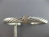LARGE DIAMOND 18KT WHITE GOLD & 925 SILVER DAVID YURMAN BANGLE BRACELET #27738