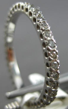 ANTIQUE .40CT DIAMOND 14KT WHITE GOLD 3D ROUND ETERNITY WEDDING ANNIVERSARY RING