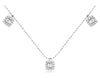 .75CT DIAMOND 14KT WHITE GOLD ROUND & BAGUETTE BY THE YARD CHANDELIER NECKLACE