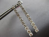 ESTATE LARGE 2.10CT DIAMOND 14KT WHITE GOLD ROUND JOURNEY FLEXIBLE BAR HANGING EARRINGS